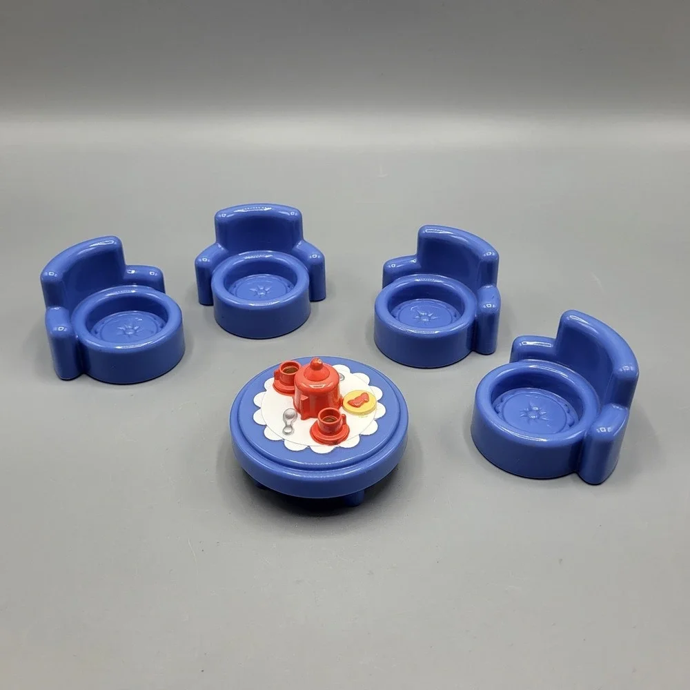 Fisher Price Little People Garden Tea Party Playset Figures Furniture Multicolor